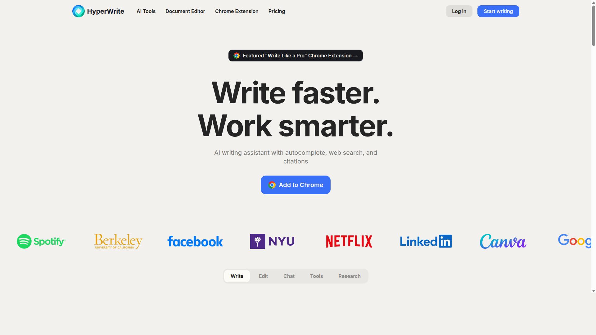 HyperWrite website